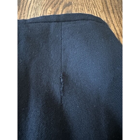 Vintage CHAUS Skirt Black Lined Straight MIDI‎ 100% Wool Buttons Size 12 - Picture 2 of 8